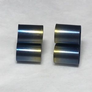 Ombre Blue Green Curl Stud Earrings